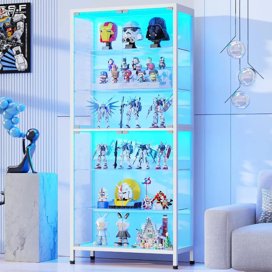 Glass Cabinet Display - Vitrine à 6 niveaux de 71,2
