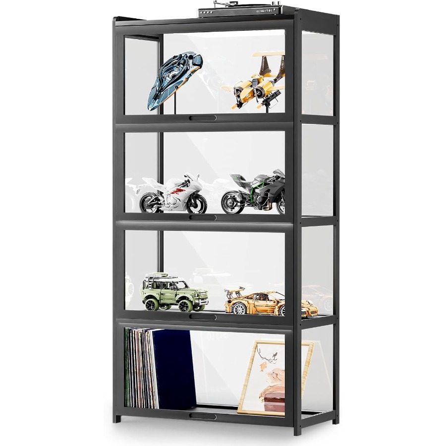 Glass Cabinet Display - Vitrine d'exposition Curio avec portes en
