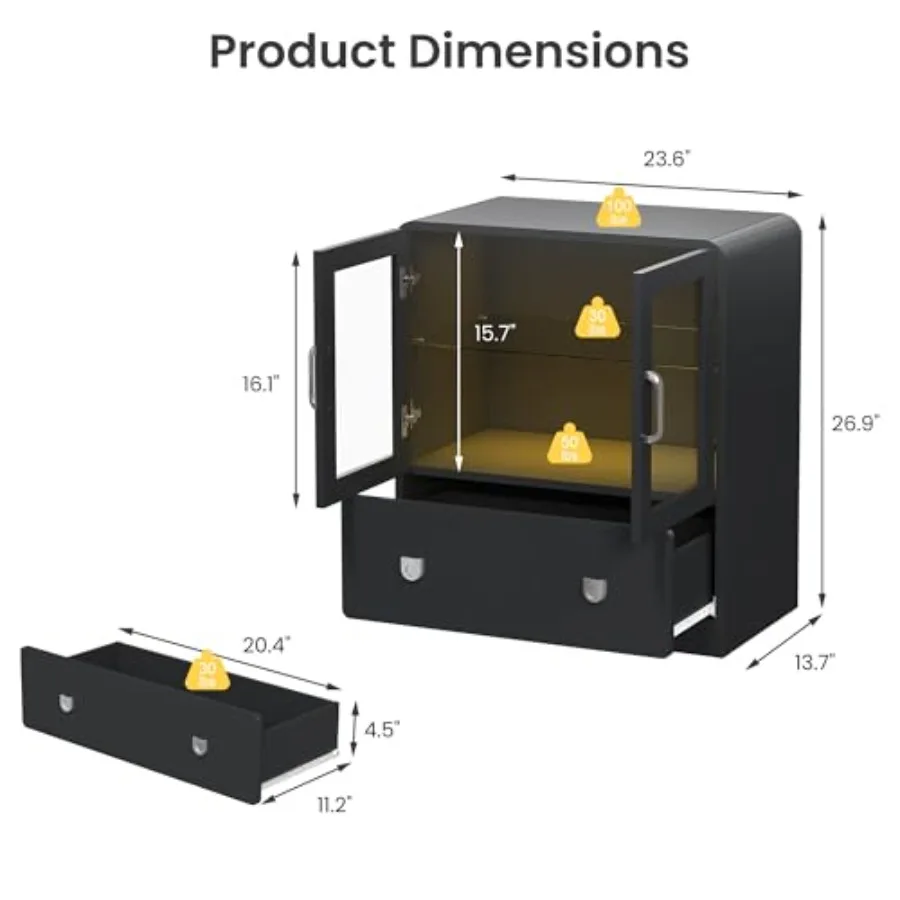 Vitrine pour le salon avec por - Glass Cabinet Display avis et prix