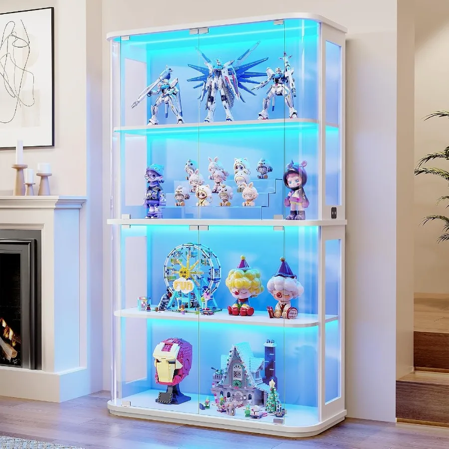 Vitrine ronde avec porte en ve - Glass Cabinet Display avis et prix