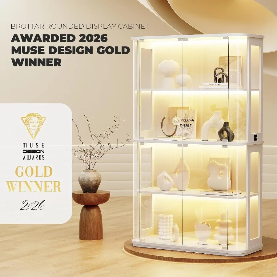Vitrine ronde avec porte en ve - Glass Cabinet Display avis et prix