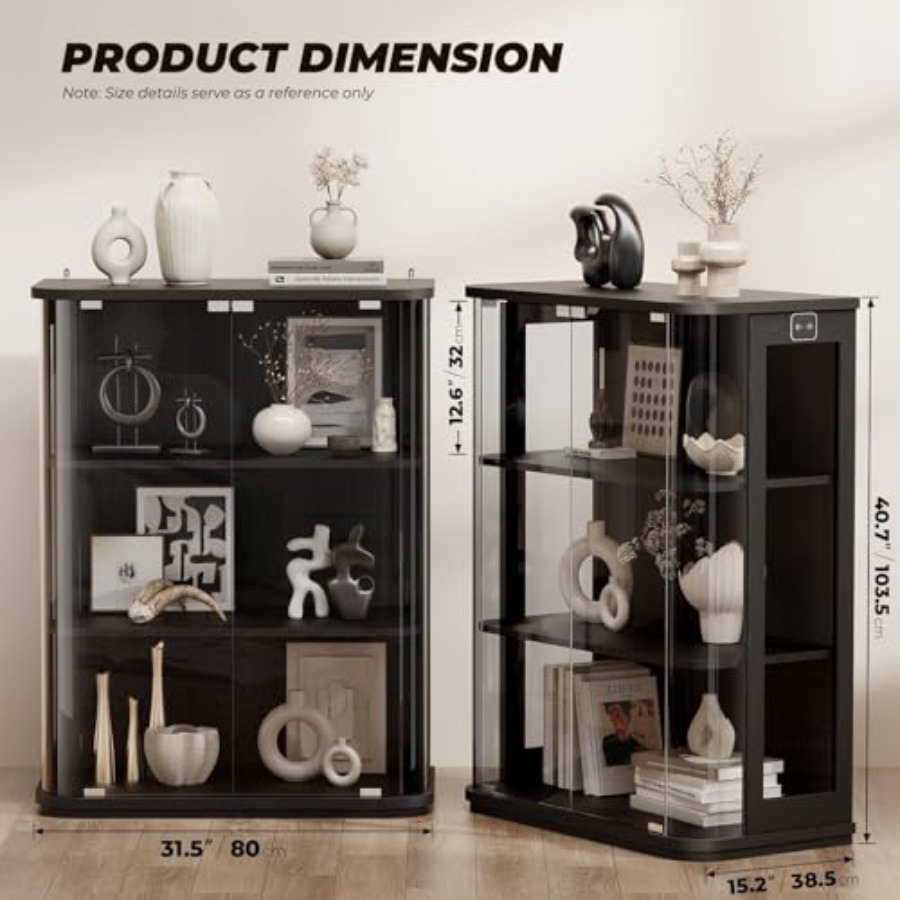Vitrine d'exposition arrondie  - Glass Cabinet Display avis et prix