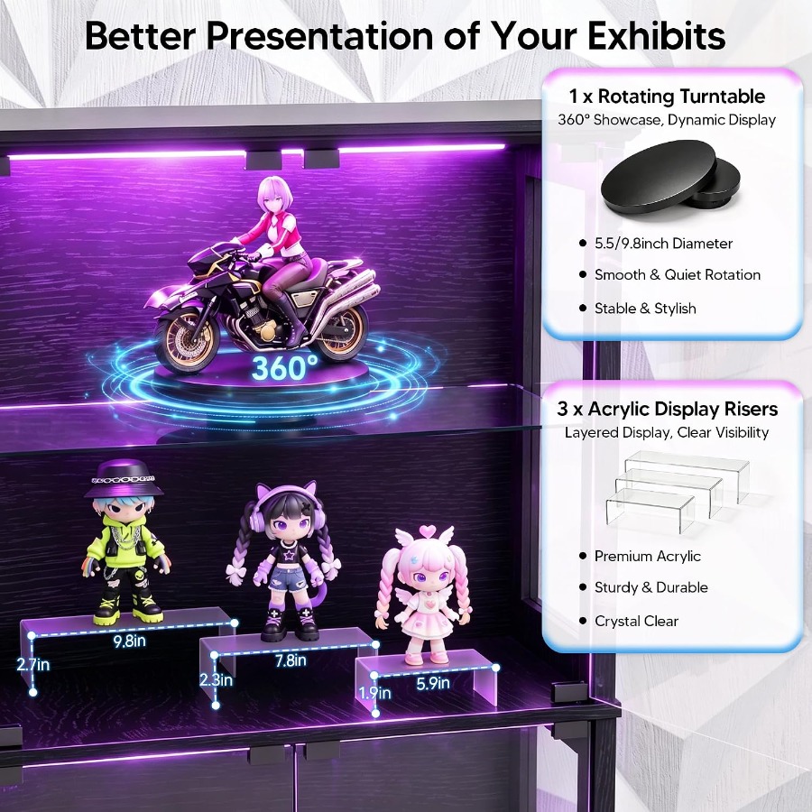 Vitrine avec porte en verre, p - Glass Cabinet Display avis et prix