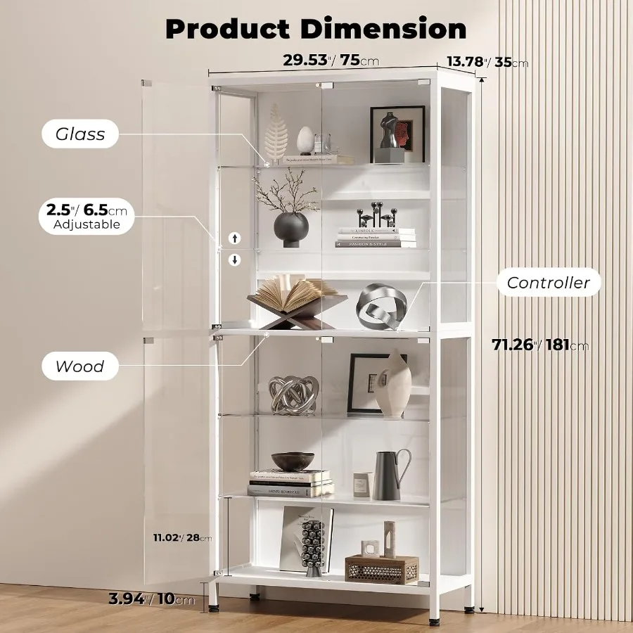Vitrine à 6 niveaux de 71,2