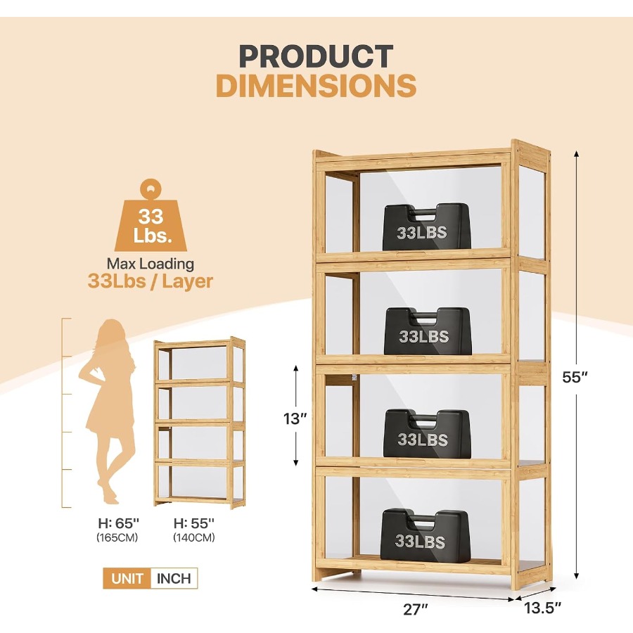 Vitrine avec portes à battants - Glass Cabinet Display avis et prix