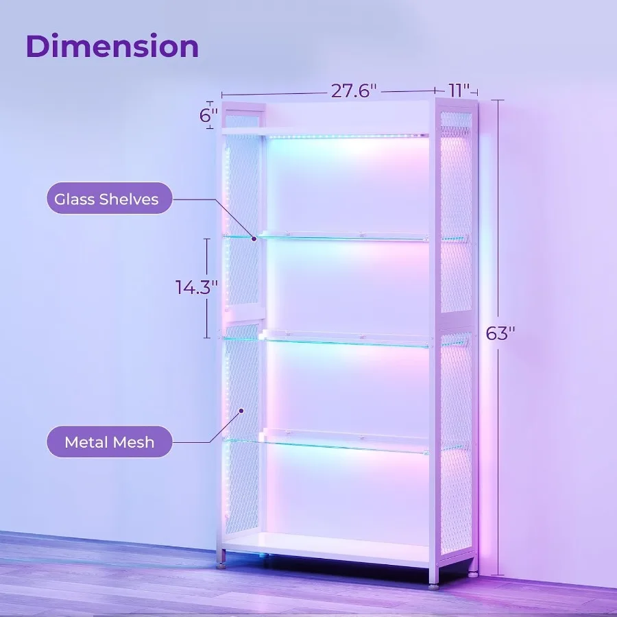 Vitrine avec étagères en verre - Glass Cabinet Display avis et prix