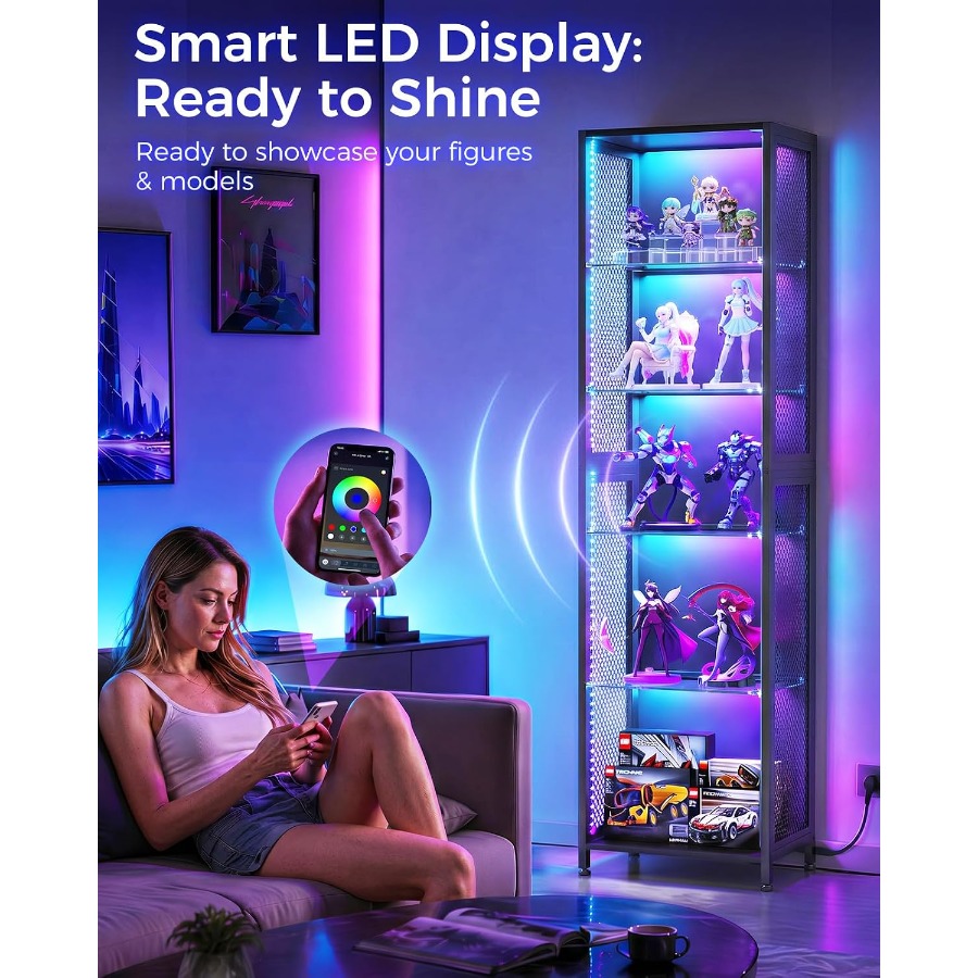 Vitrine de 72 pouces de hauteu - Glass Cabinet Display avis et prix