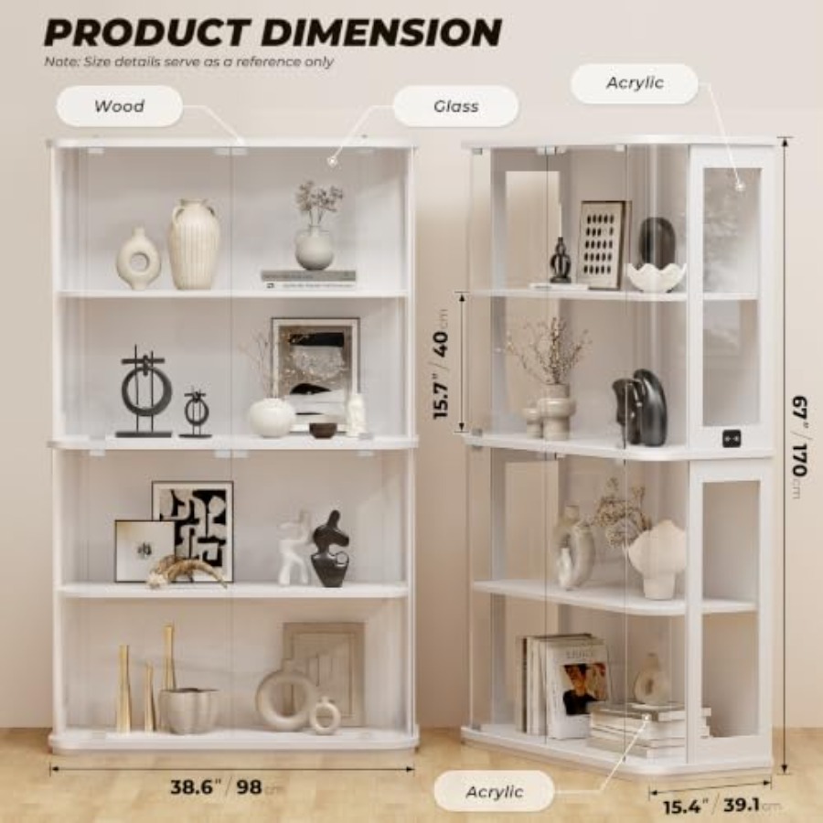Vitrine arrondie pour usage co - Glass Cabinet Display avis et prix