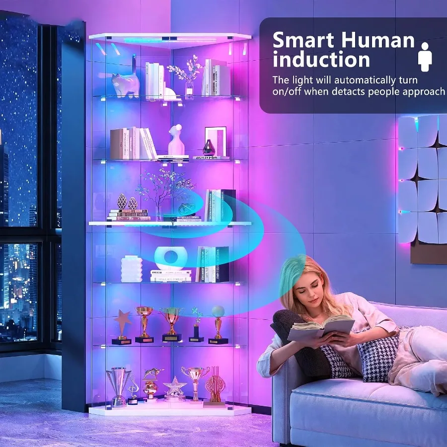 Vitrine d'angle à 6 niveaux av - Glass Cabinet Display avis et prix