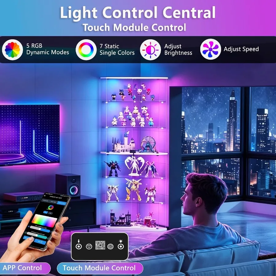 Vitrine d'angle à 6 niveaux av - Glass Cabinet Display avis et prix