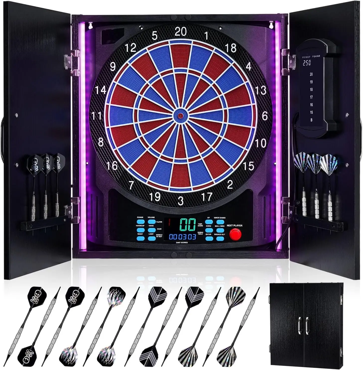 Cible de fléchettes électroniq - Electronic Dartboard Cabinet avis et prix