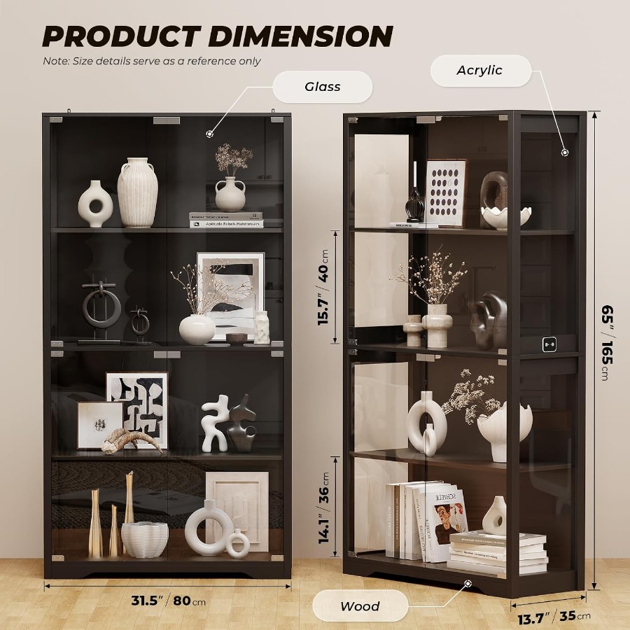 Vitrine avec portes en verre,  - Glass Cabinet Display avis et prix