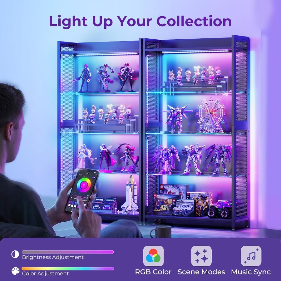Vitrine avec étagères en verre - Glass Cabinet Display avis et prix